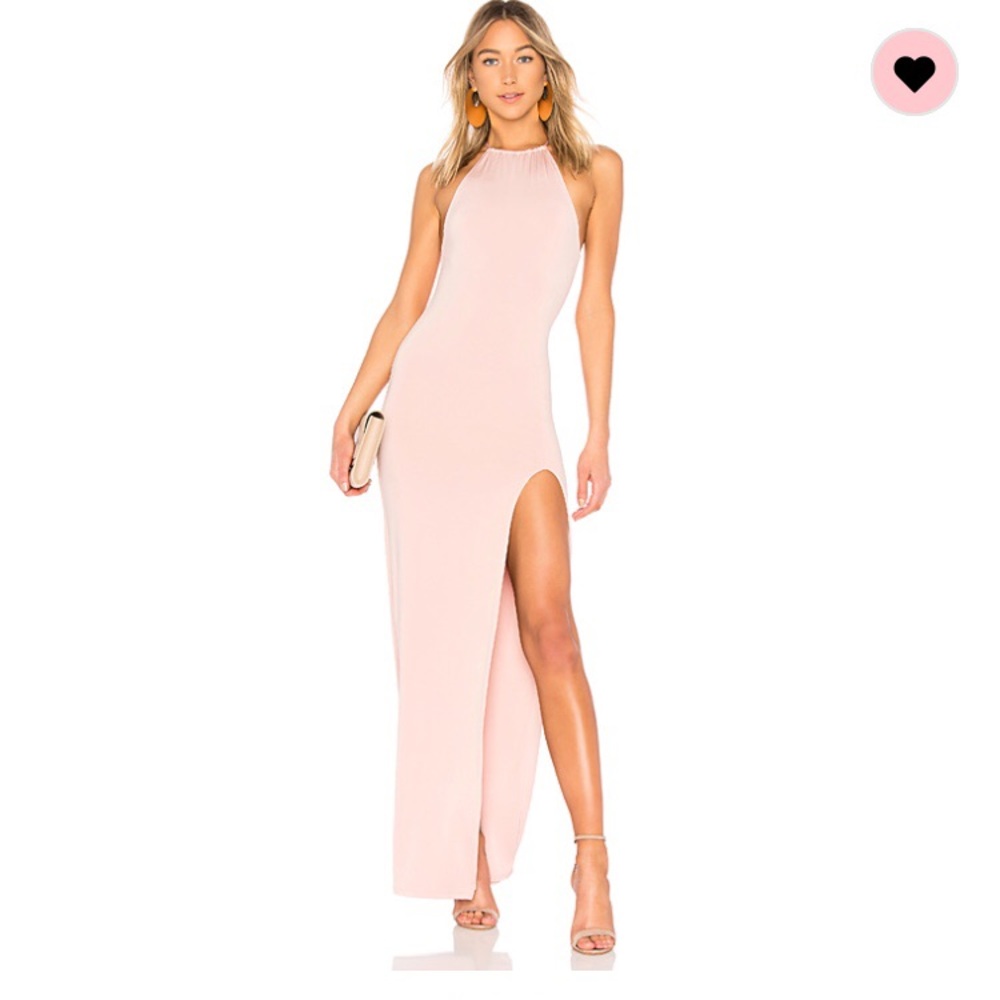 NBD Halter Fitted Maxi Dress from Revolve